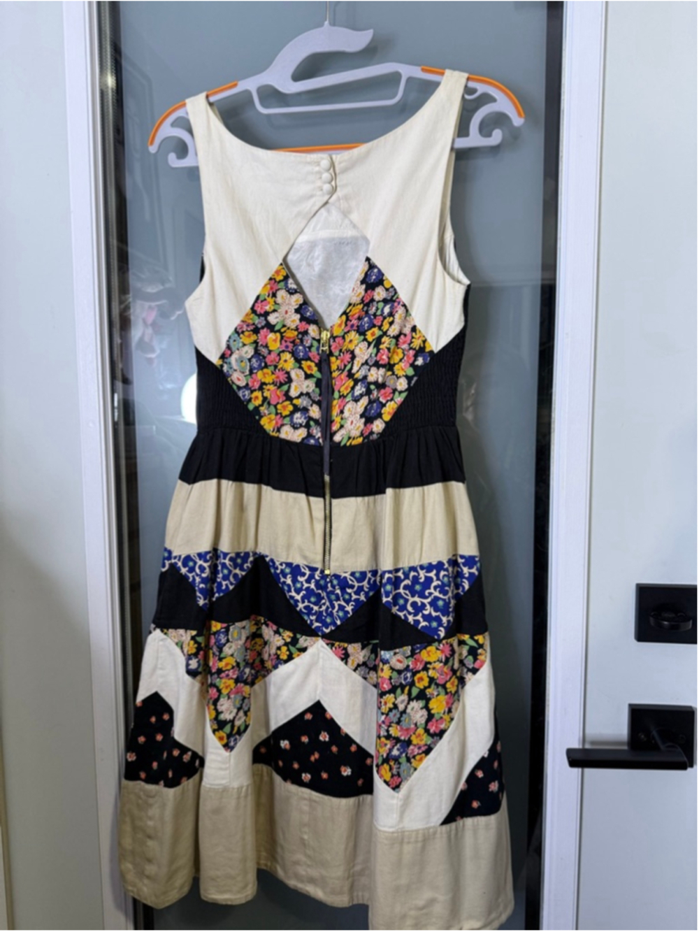 LEIFNOTES Patchwork Floral Sleeveless Dress Size 2 Multi-color - Picture 7 of 10